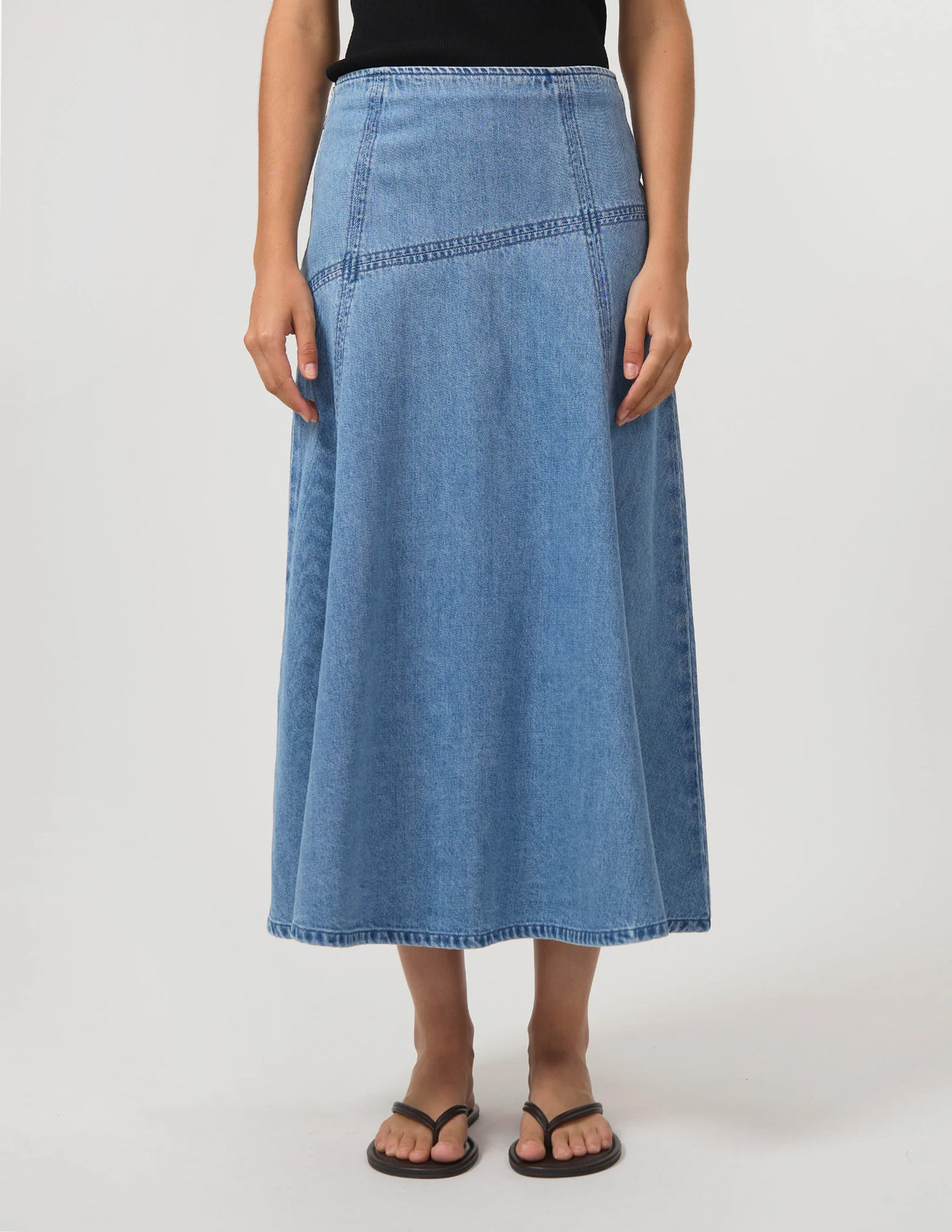 Hazel Skirt-Mid Blue