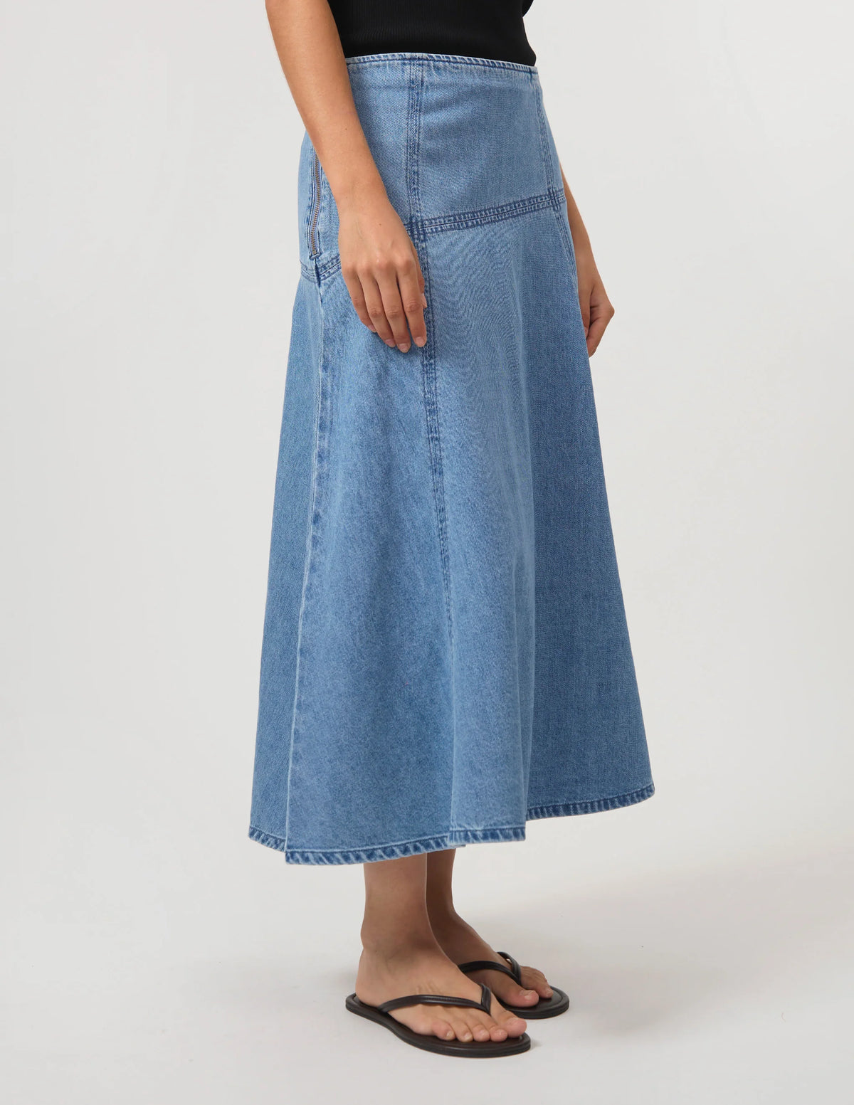 Hazel Skirt-Mid Blue