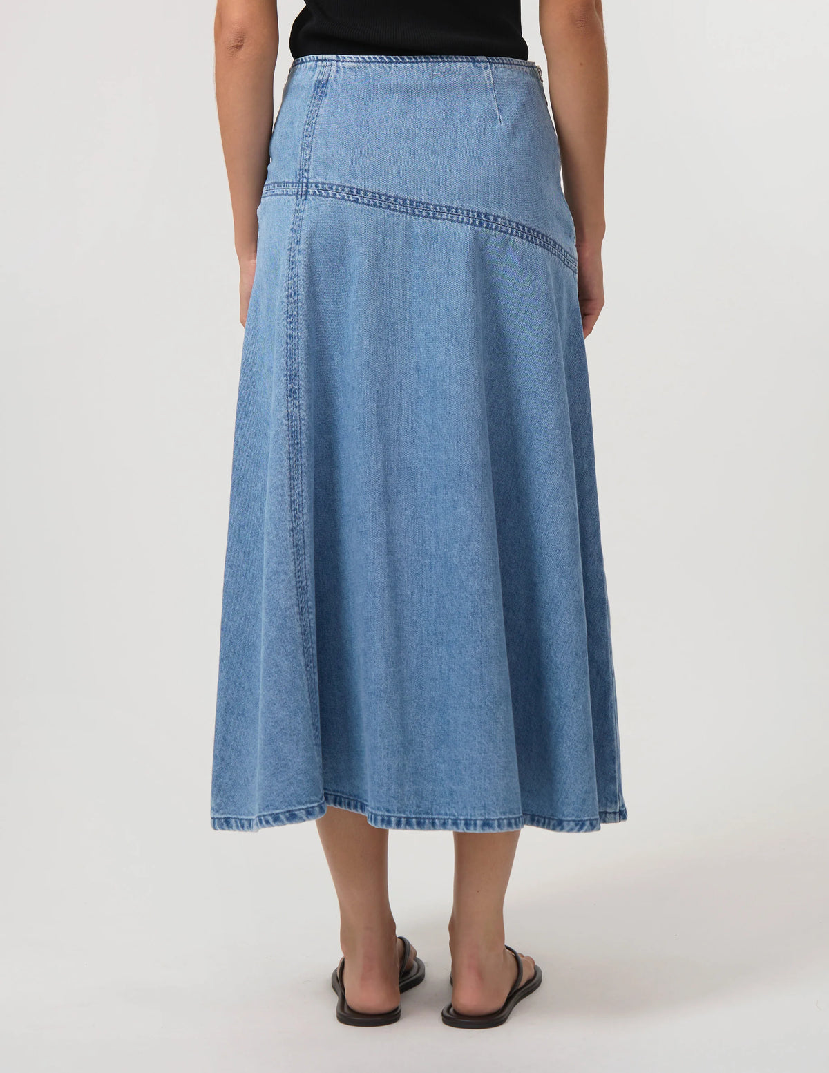 Hazel Skirt-Mid Blue