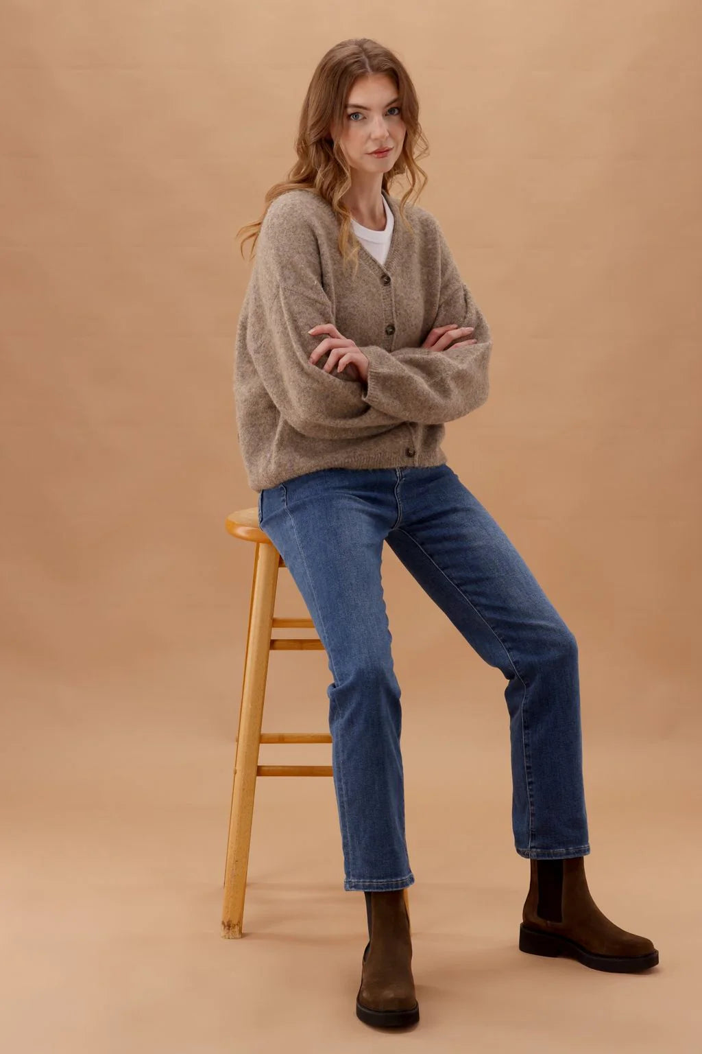 Ada Straight Leg Jean (Dark Blue)