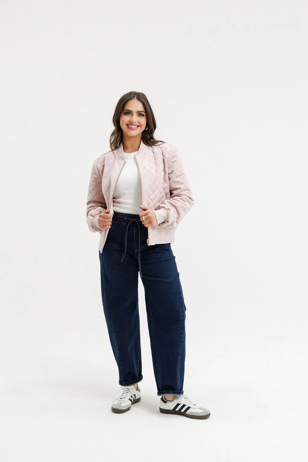 Wyld Bomber- Quilted Rose