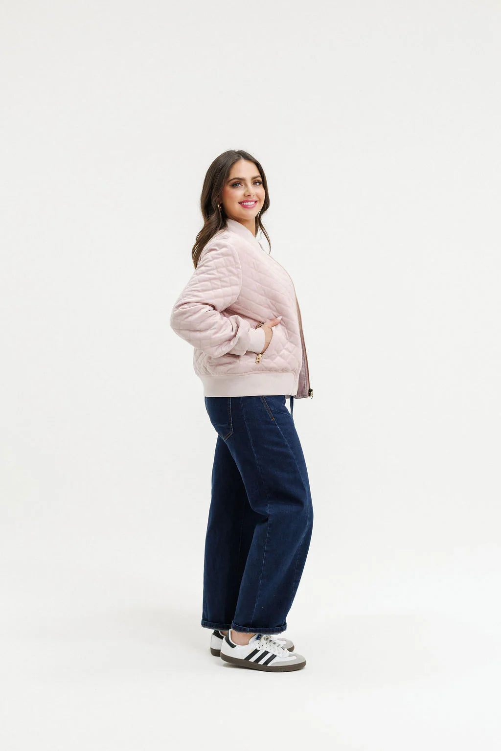 Wyld Bomber- Quilted Rose