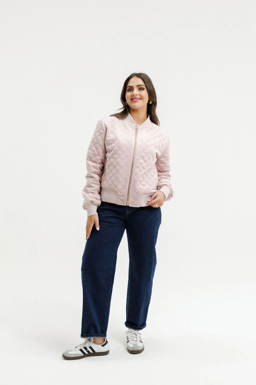 Wyld Bomber- Quilted Rose