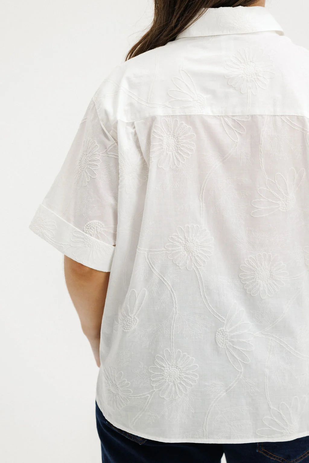 Ruby Shirt- White Flora