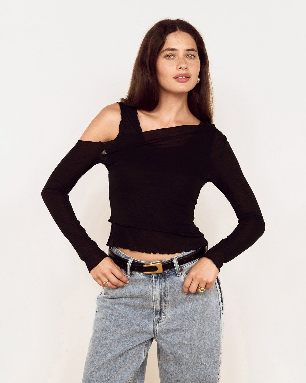 Gaia Layered Mesh Top (Black)