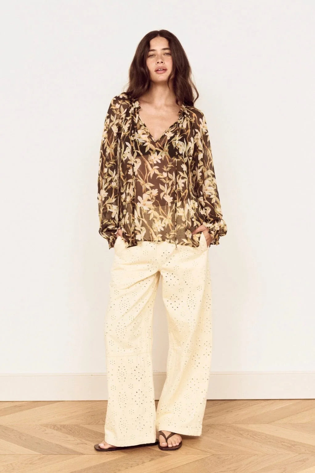 Vega Chiffion Blouse (Floral)