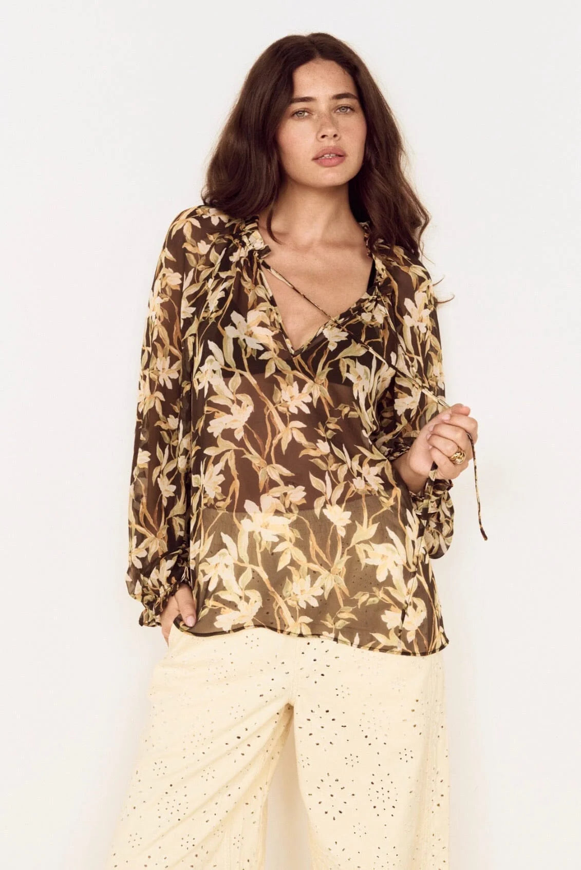 Vega Chiffion Blouse (Floral)