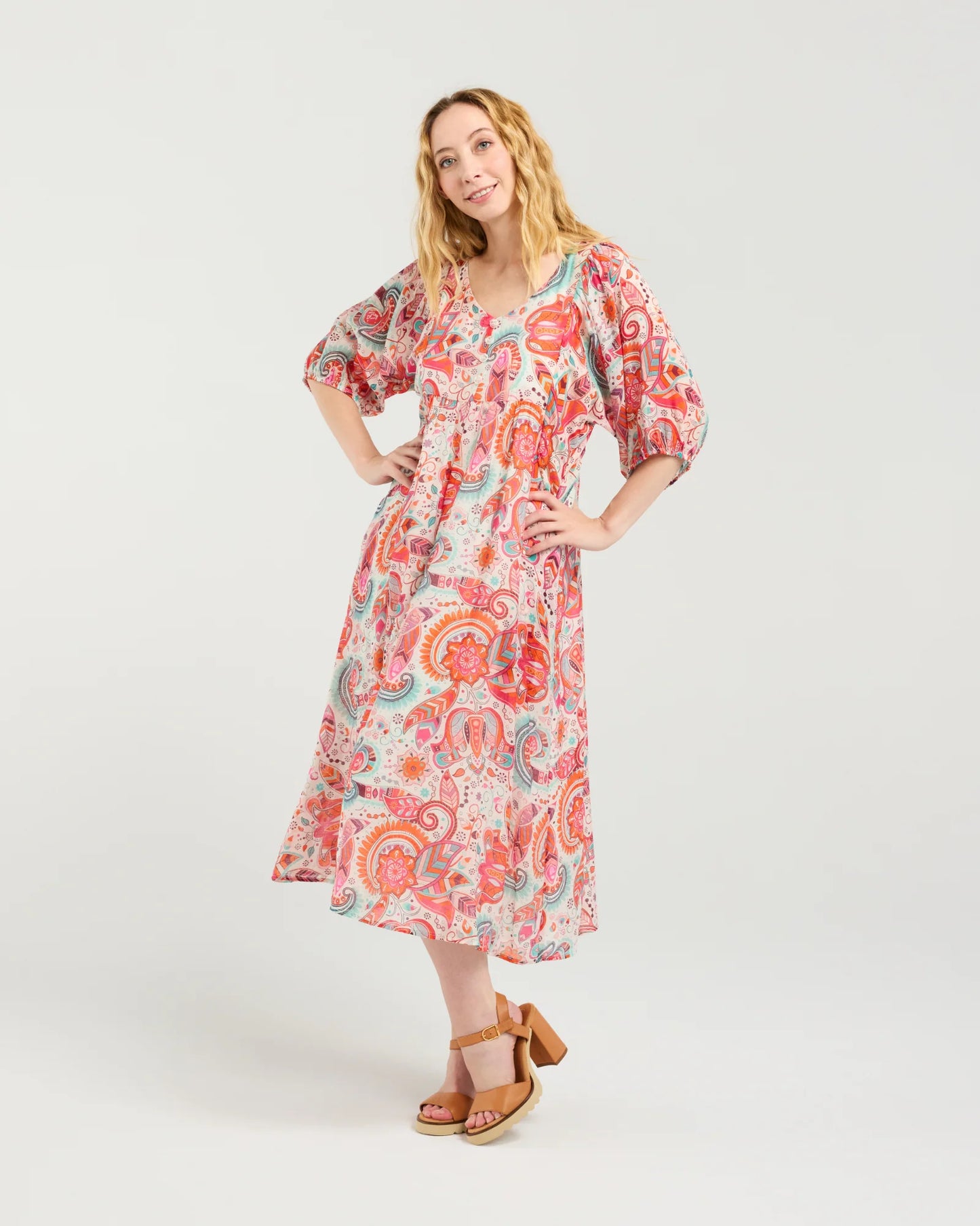 Linda Dress - Summer Foliage - SEDUCE