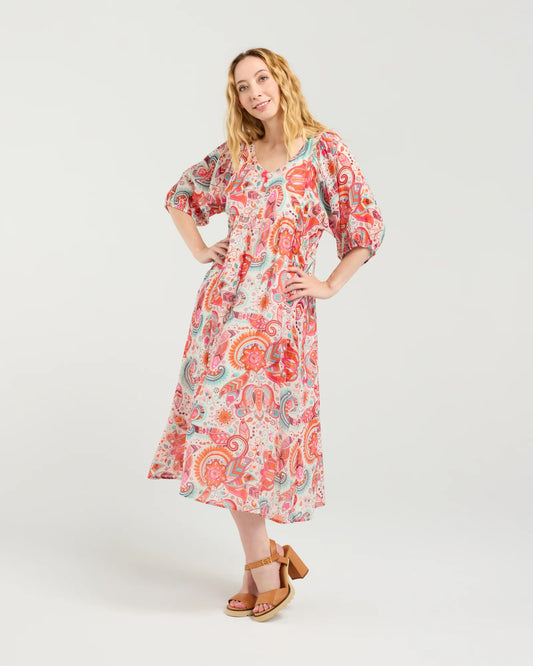 Linda Dress - Summer Foliage - SEDUCE