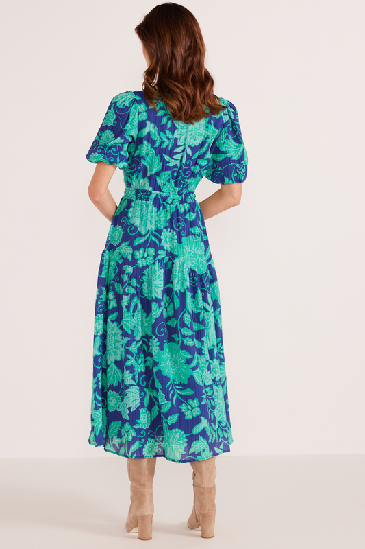 Connie Puff Sleeve Midi Dress