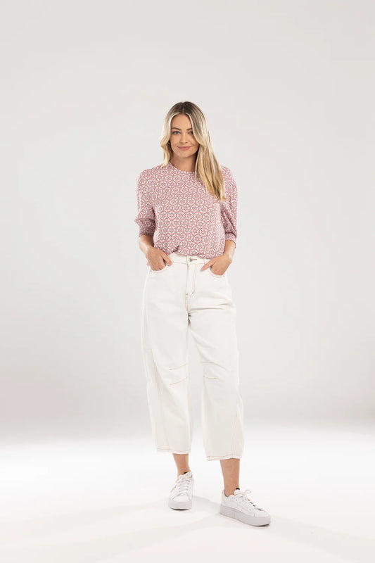 Barrel Jean -Ivory