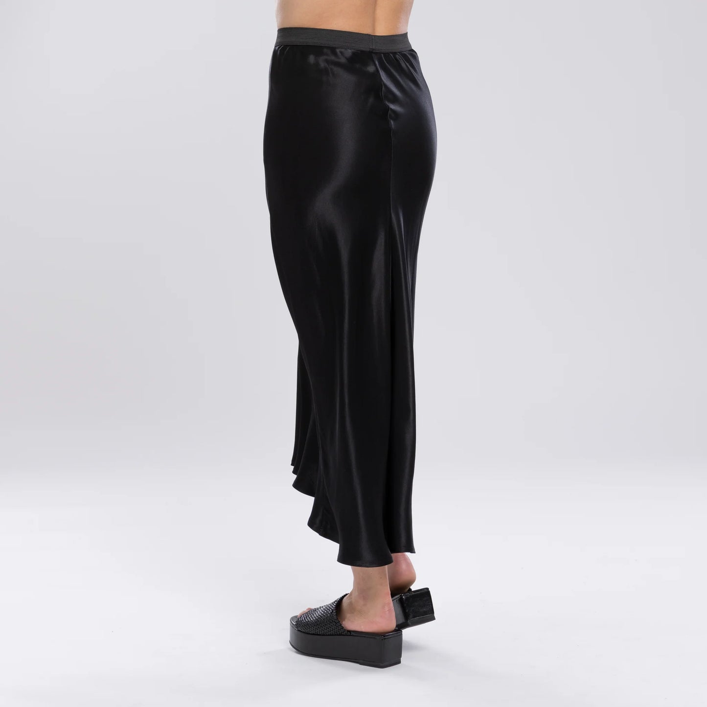 Muse Skirt | Black Satin