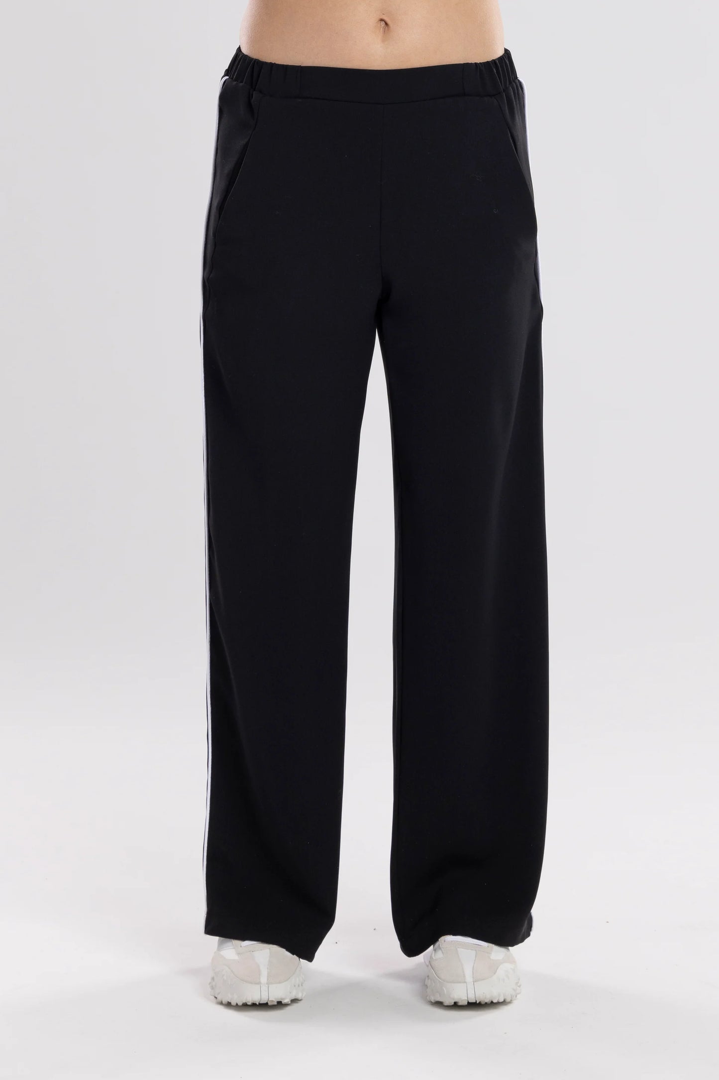 GIN PIPED PANTS Black/Green