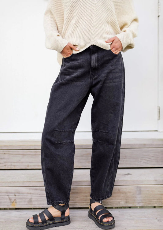 Barrel Jean - washed black