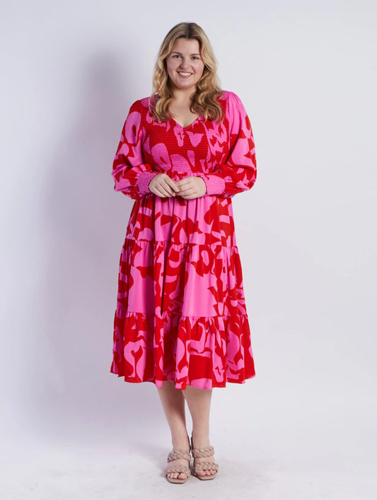 Phoenix Dress | Red Floral