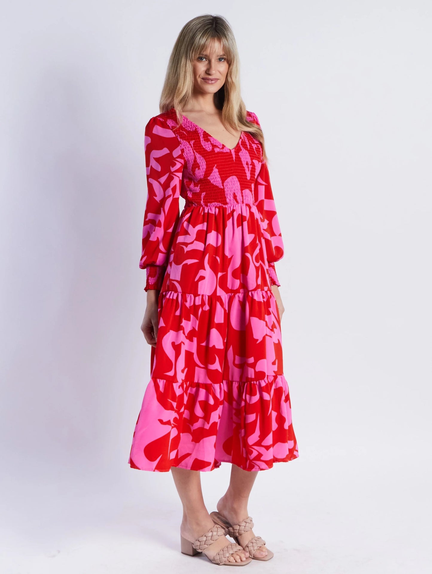 Phoenix Dress | Red Floral