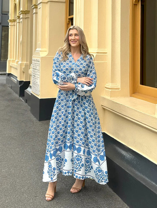 Capri Dress -Blue Seashell