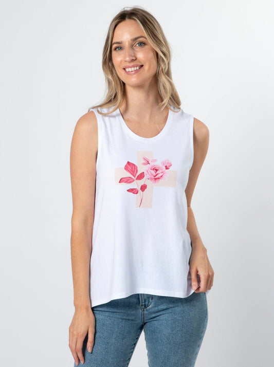White Jolie Tank | Ruby Rose