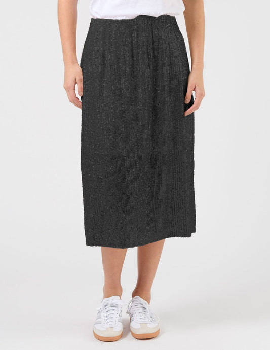 Crystal Skirt | Black Sequins