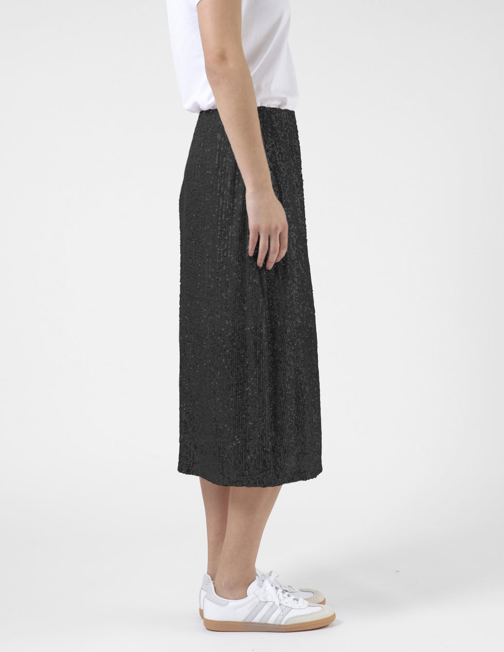 Crystal Skirt | Black Sequins