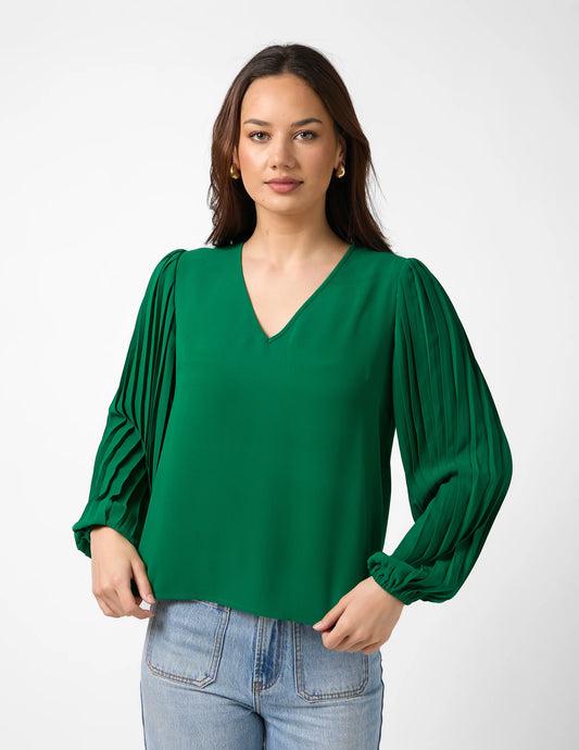 Sabine Blouse - Parakeet Green