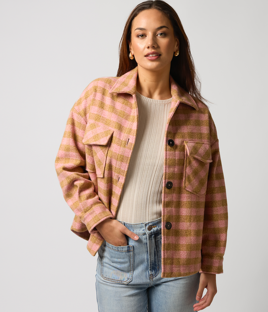 Carly Coat - Blooming Rose