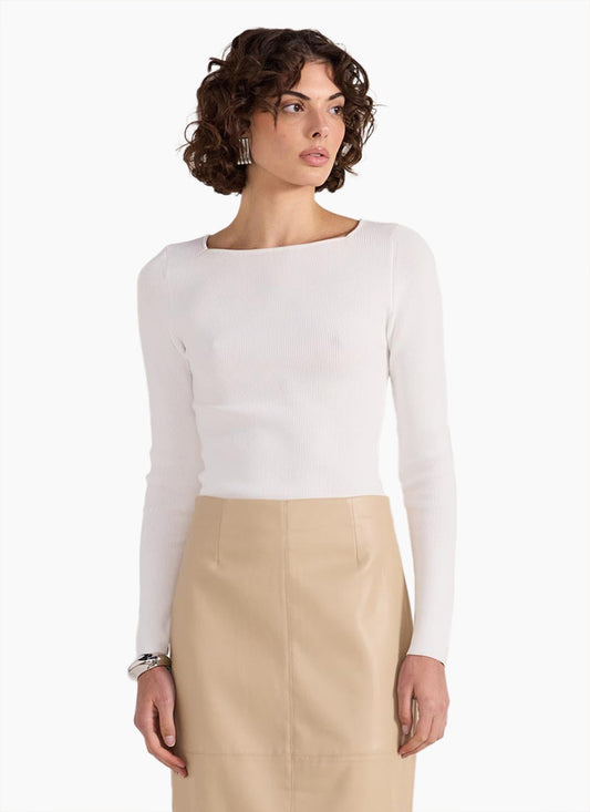Nora Knit Top - White