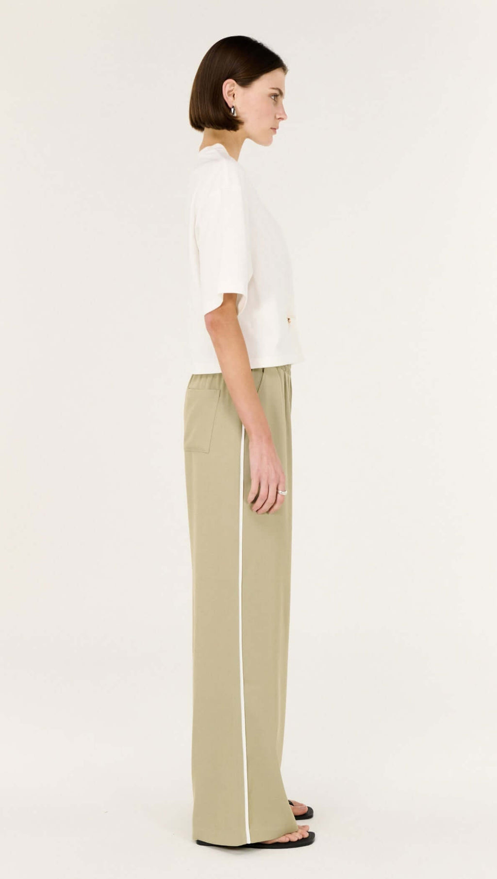 Dion Pant- Sage / Cream