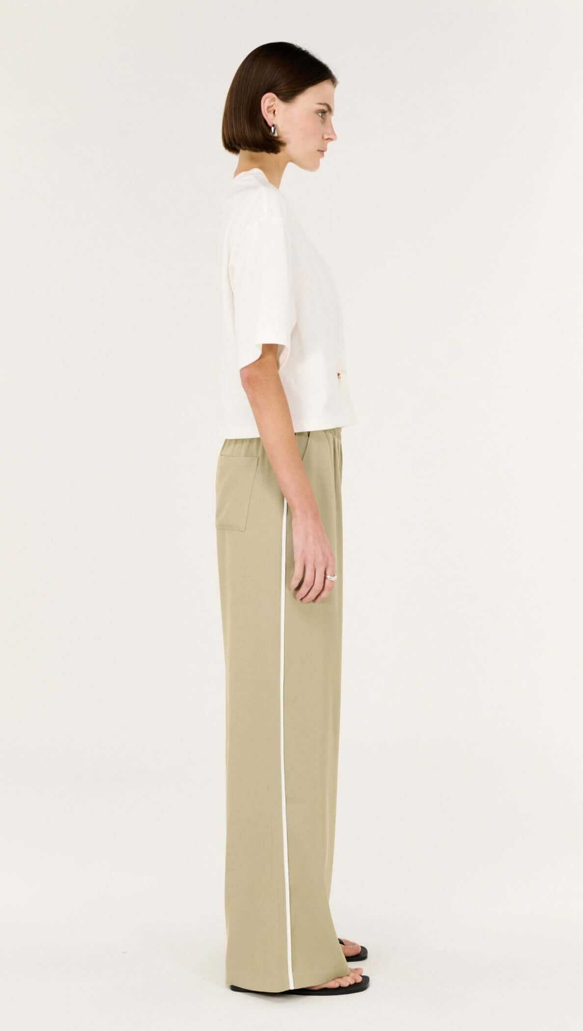 Dion Pant- Sage / Cream