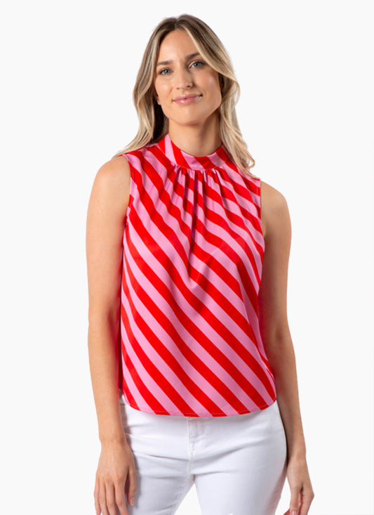 Jenna Top | Pink & Red