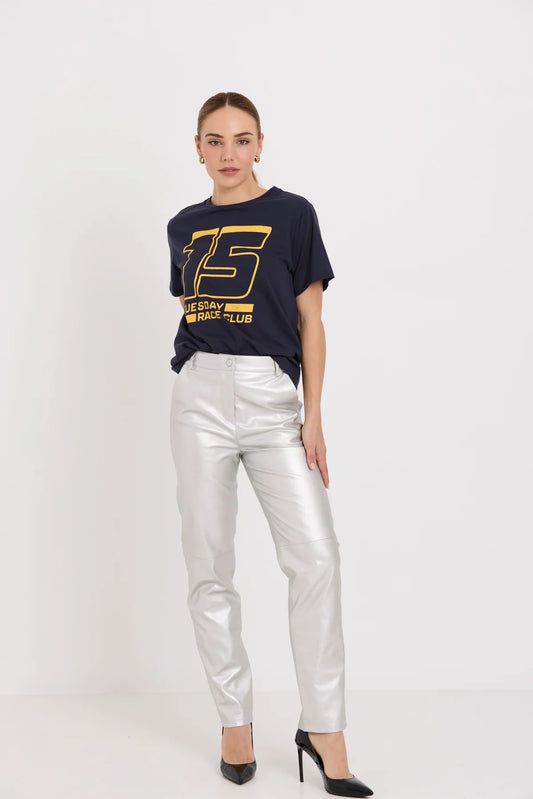 Race Pants - Siver Metalic