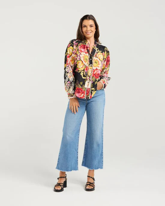 TANGO BLOUSE - Hibiscus Print