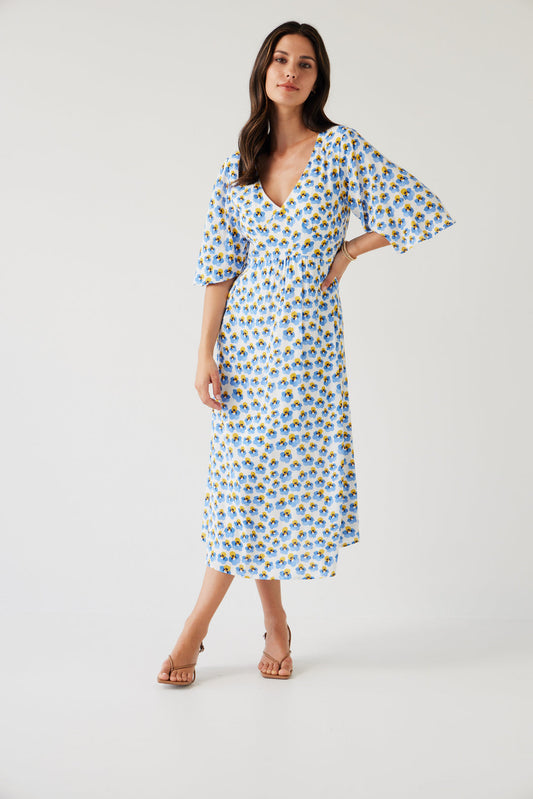 Hawk Dress | Blue Pansy