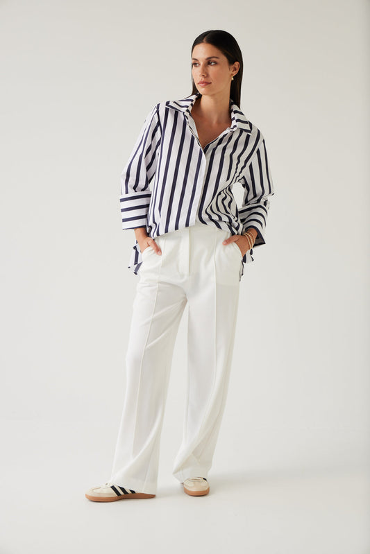Mark Shirt | Navy Stripe