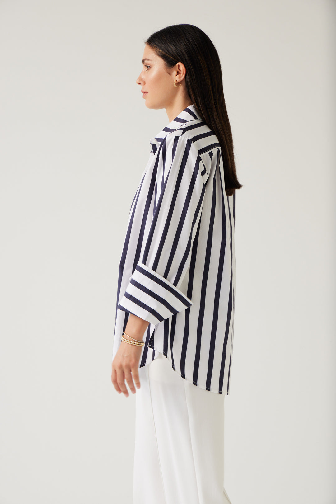 Mark Shirt | Navy Stripe