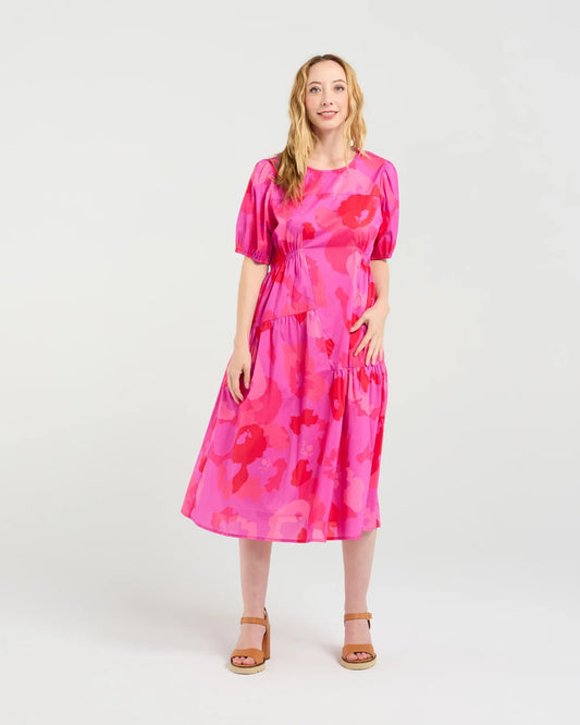 Zafina Victoria Dress - Fuchsia Burst