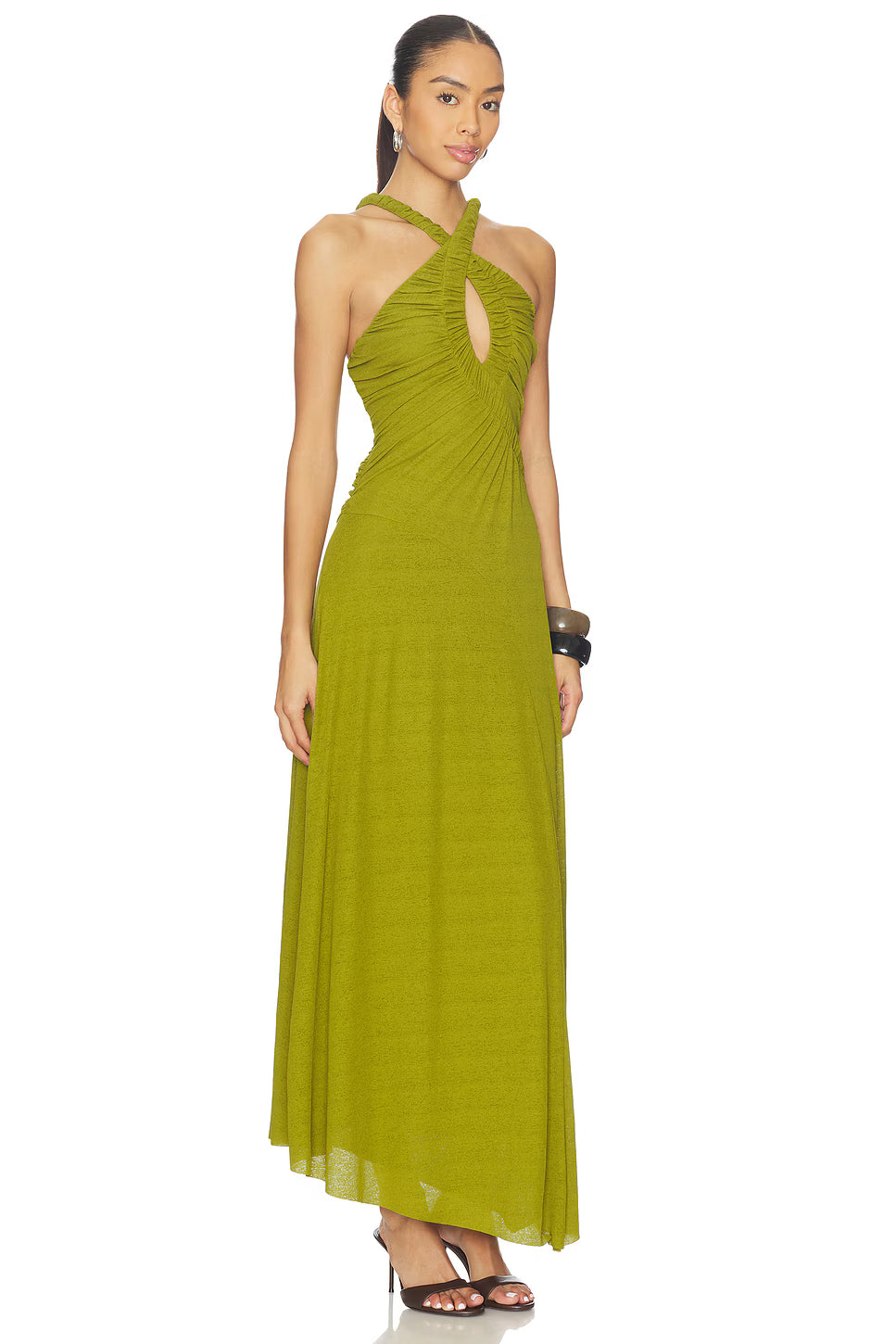 Alora Midi Dress- Verde