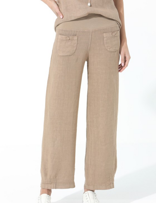 Elizabeth Scott Linen Pants | Caramel