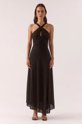 Alora Midi Dress-Black