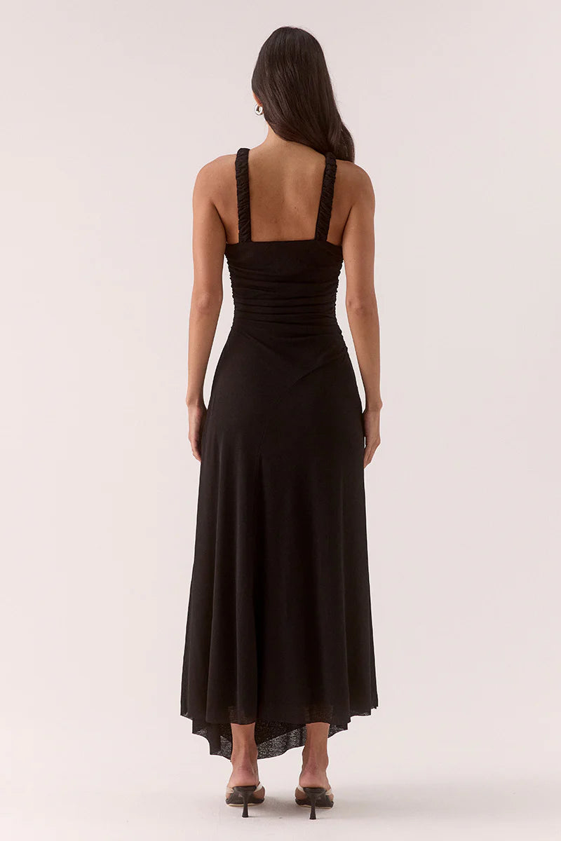 Alora Midi Dress-Black