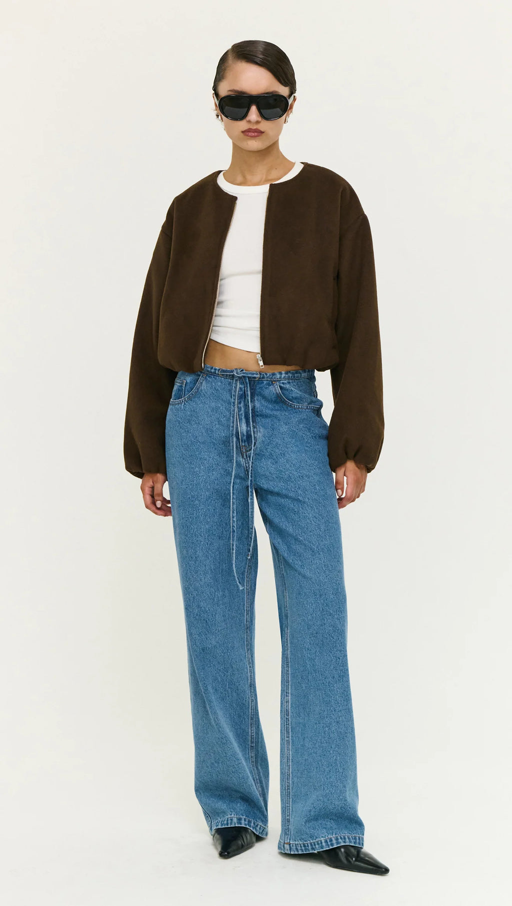 Alaric Cropped Jacket- Chocolate