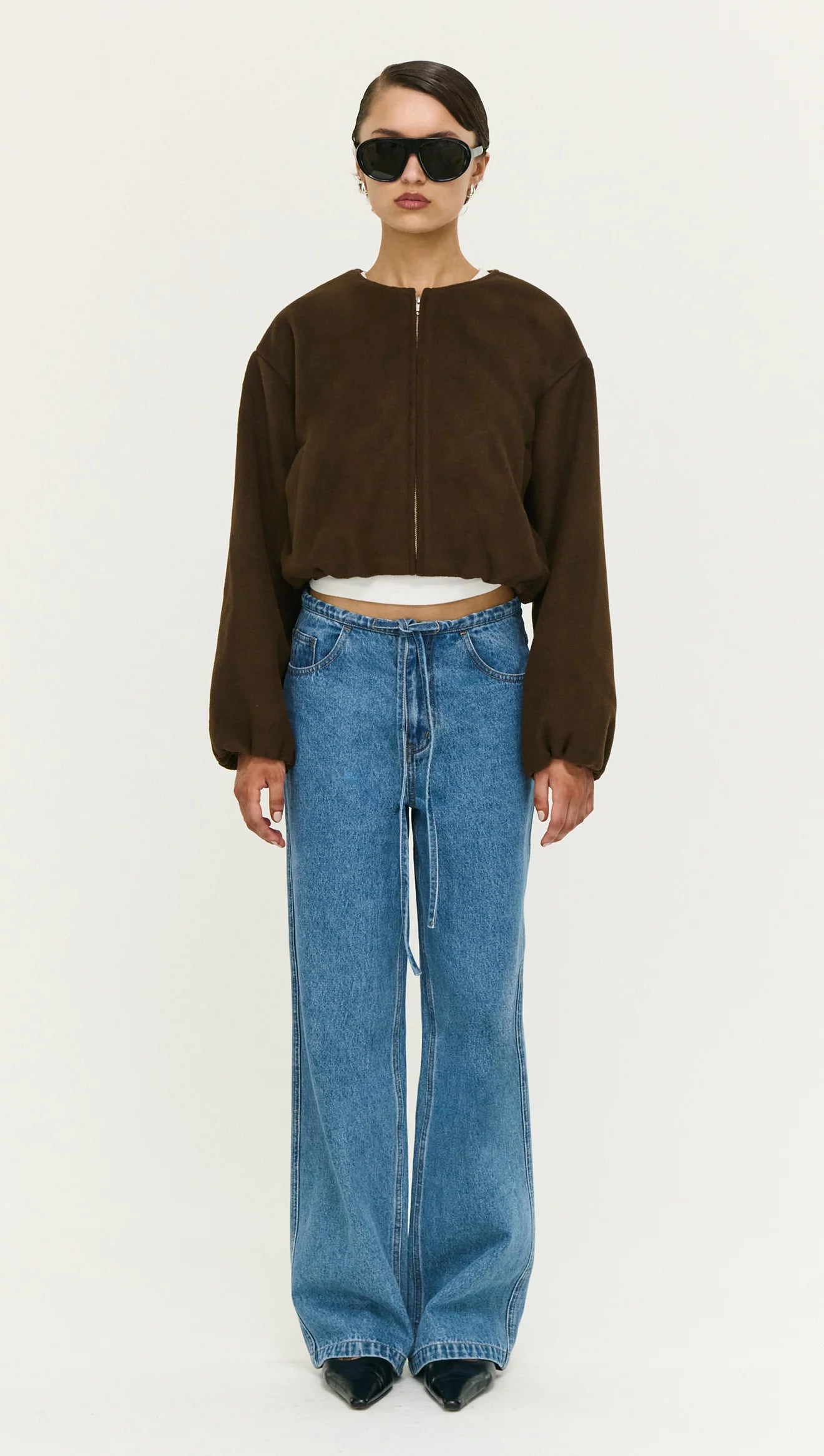 Alaric Cropped Jacket- Chocolate