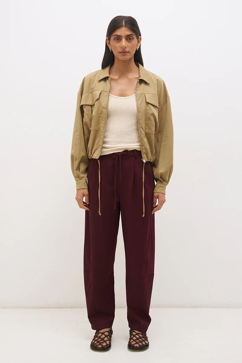 Alba Bomber Jacket- Soft Khaki