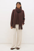 Scarf Knit Jumper-CACAO