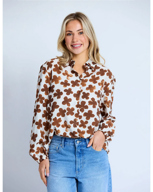 Charlotte Shirt - Cocoa Bloom