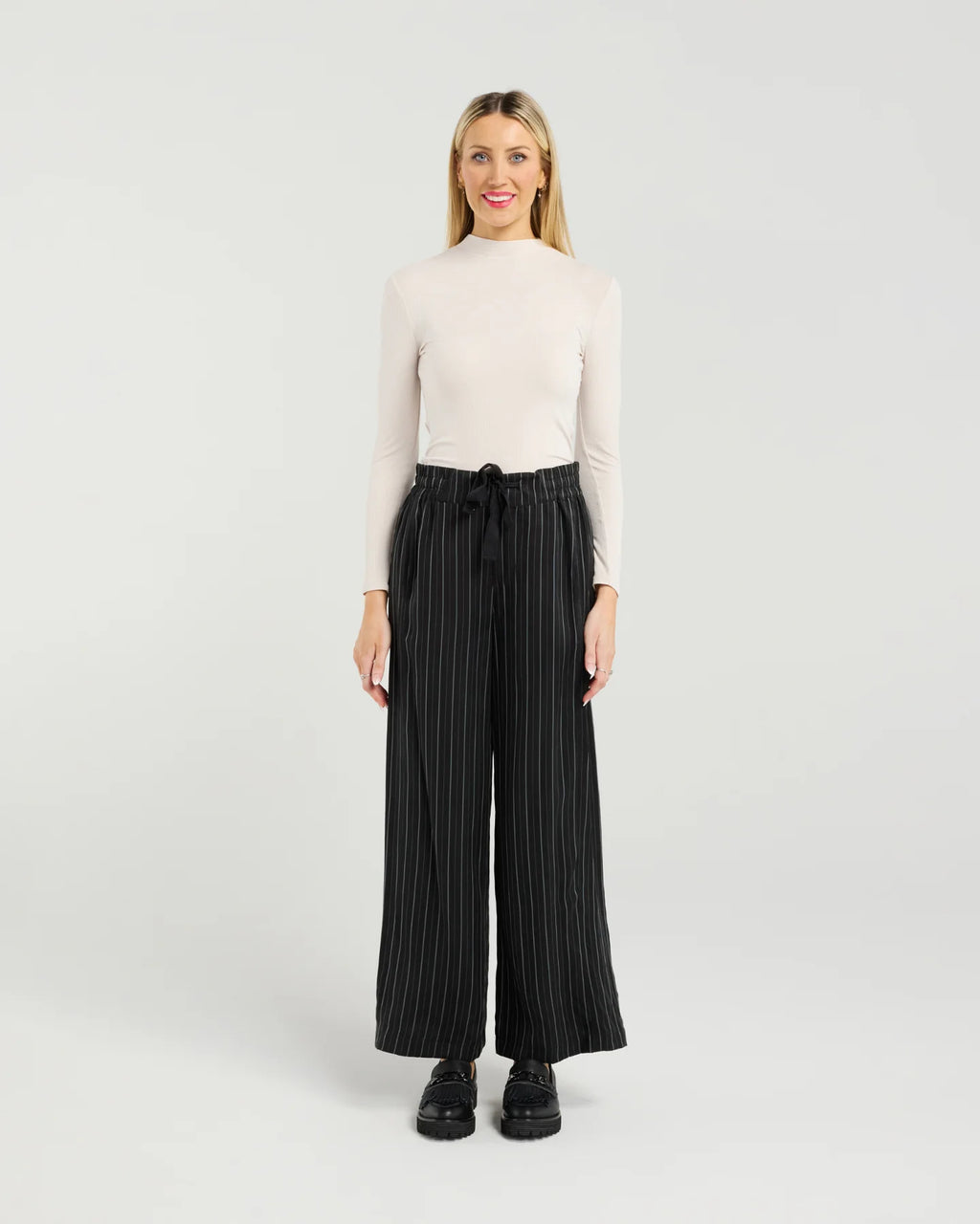 Chole Pant- Noir Pinstripe