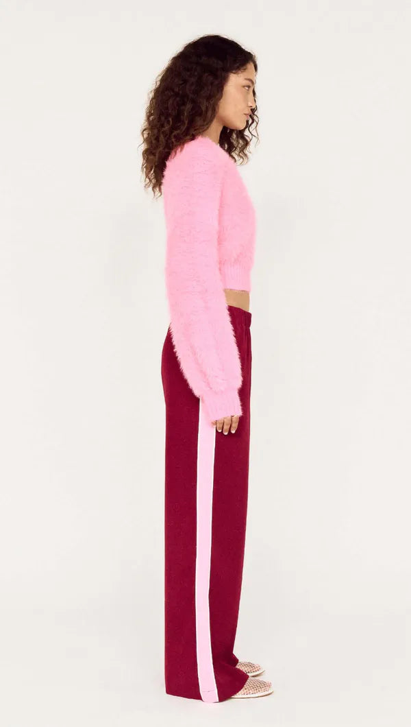 Cleo Fluffy Knit-Fuchsia