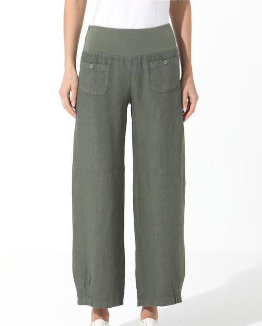 Elizabeth Scott Linen Pants | Khaki