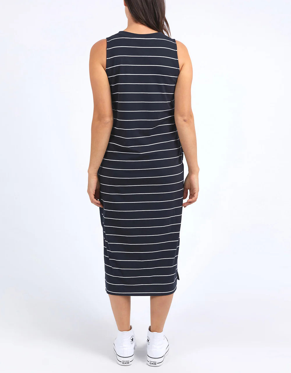 Elysian Dress | Navy and White Stripe