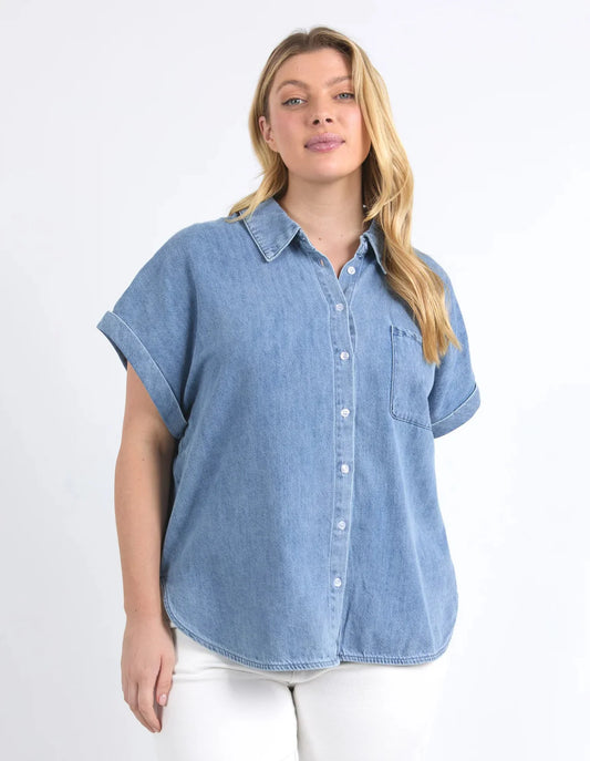 Taylor Short Sleeve Shirt | Blue Denim
